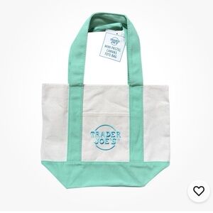 Trader Joe’s mini pastel tote bag in mint green